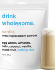 Drink Wholesome Vanilla Meal Replacement Powder  For Sensitive Stomachs  Easy to Digest  Gut Friendly  No Bloating  Dairy Free Meal Replacement  Lactose Free Meal Replacement  183 lb