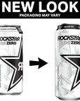 Rockstar Pure Zero Energy Drink Grape 0 Sugar with Caffeine and Taurine 16oz Cans 12 Pack Packaging May Vary