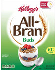 Kelloggs AllBran Buds Cereal 22 Ounce Box Pack of 2 with By The Cup Cereal Bowl