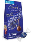 Lindt LINDOR Dark Chocolate Truffles Dark Chocolate Candy with Smooth Melting Truffle Center Great for Gift Giving 51 oz Bag 6 Pack