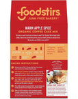 Foodstirs Junk-Free Bakery Organic Warm Apple Spice Coffee Cake Baking Mix 20.5 oz | Sweets & Treats | Non-GMO | Limited Holiday Edition