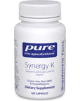 Pure Encapsulations Synergy K | Supplement with Vitamin K1, K2, and D3 to Support Bones, Blood Vessels, Vascular Elasticity, and Calcium Utilization* | 120 Capsules