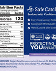 Safe Catch Elite Garlic Herb Canned Wild Skipjack Tuna Fish Can Seasoned Lowest Mercury NonGMO Paleo Whole 30 High Protein Food 5oz 6Pack