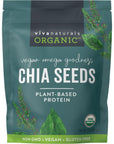 Viva Naturals Organic Chia Seeds - Plant-Based Omegas 3 and Vegan Protein, Perfect for Smoothies, Salads and Chia Puddings, Certified Non-GMO and USDA Organic, 2 lb (907 g)