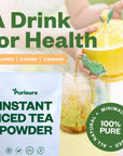 Purisure Unsweetened Iced Tea Powder Instant Black Tea Powder Real Black Tea Leaves Powdered Iced Tea Unsweetened with ZeroCalories Sugarless Instant Tea Powder 4 oz 192 Serving Pack