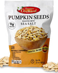 ROASTED PUMPKIN SEEDS to Eat in Shell by Premium Orchards MIXED NUTS  Salted with Sea Salt  NonGMO Vegan Fresh Healthy Snacks  Great source of Plant Protein Zinc Magnesium  Iron  1 Bag