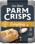 ParmCrisps - Everything Cheese Parm Crisps, Made Simply with 100% REAL Cheese | Healthy Keto Snacks, Low Carb, High Protein, Gluten Free, Oven Baked, Keto-Friendly | 3oz (Pack of 4)