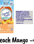 Midwest Gourmet Grocer Reusable Shopping Bag Bundle with Crystal Light With Caffeine Variety Flavored Water Packets Powdered Drink Mix 2 Each Grape Wild Strawberry Peach Mango Citrus