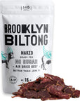 Brooklyn Biltong  CARNIVORE Snack Air Dried Grass Fed Beef South African Beef Jerky  AIP Approved Paleo Keto Gluten Free Only Salt Water and Vinegar Made in USA  16 oz Bag