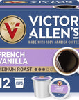 Victor Allens Coffee French Vanilla Flavored Medium Roast 1 Pack  12 Count Single Serve Coffee Pods for Keurig KCup Brewers