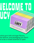 Lucy Nicotine Gum 2mg 30 Count Sample Pack  Discreet Take OnTheGo  Contains Berry Citrus Mango Mint Flavors