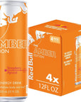 Red Bull Energy Drink Amber Edition Strawberry Apricot 12 fl oz 4 Pack