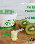 AKI KIWI Powder 529Oz150G Good In Nutrients  Vitamins Ideal Light Green Food Coloring for Protein Smoothies Juice Glazing Yogurt Popsicles or Desserts  GLUTENFREE VEGAN