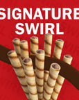 Pirouline Rolled Wafers  Chocolate Hazelnut Rolled Wafer Sticks  Original Signature Swirl Rolled Wafer Cookies  14 oz 3 Pack