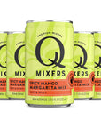 Q Mixers 5 Pack Spicy Mango Margarita Mix Premium Cocktail Mixer Made with Real Ingredients 75oz Can