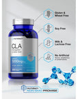 CLA Supplement | 300 Softgel Pills | Maximum Potency | Conjugated Lineolic Acid from Safflower Oil | Non-GMO, Gluten Free | by Horbaach