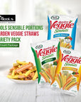 Sensible Portions Garden Veggie Straws Variety Pack, Sea Salt, Zesty Ranch, Cheddar Cheese, 1 oz Bags, 28 Pack, Packaged By Bools Perfect at Work, Lunch or Enjoy at Home! Great for Trips, Parties, School, Holidays and Care Packages.