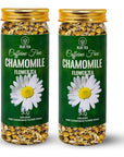 BLUE TEA  Chamomile Tea  21 Oz Pack of 2  DETOX AND CALMING  Herbal Tea  Caffeine Free  Flower Based  Vegan  NonBitter  NonGMO Natural Ingredients EcoConscious Pet Jar Pack