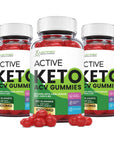 Justified Laboratories (3 Pack) Active Keto ACV Gummies 1000MG with Pomegranate Juice Beet Root B12 180 Gummys