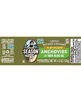 Season Anchovies in Olive Oil  Flat Anchovy Fillets Wild Caught Fish Keto Snacks Canned Anchovies Rich in B Vitamins Low in Mercury Kosher NonGMO 600mg of Omega3  42 Oz Glass Jar 6Pack