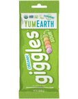 YumEarth Organic Giggles Sour Chewy Candy Bites 2oz Pack of 12 Allergy Friendly Gluten Free NonGMO Vegan No Artificial Flavors or Dyes