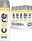 CORE Hydration Immunity Lemon Extract Nutrient Enhanced Water with Vitamin C and Zinc 239 Fl Oz Bottle Pack of 12