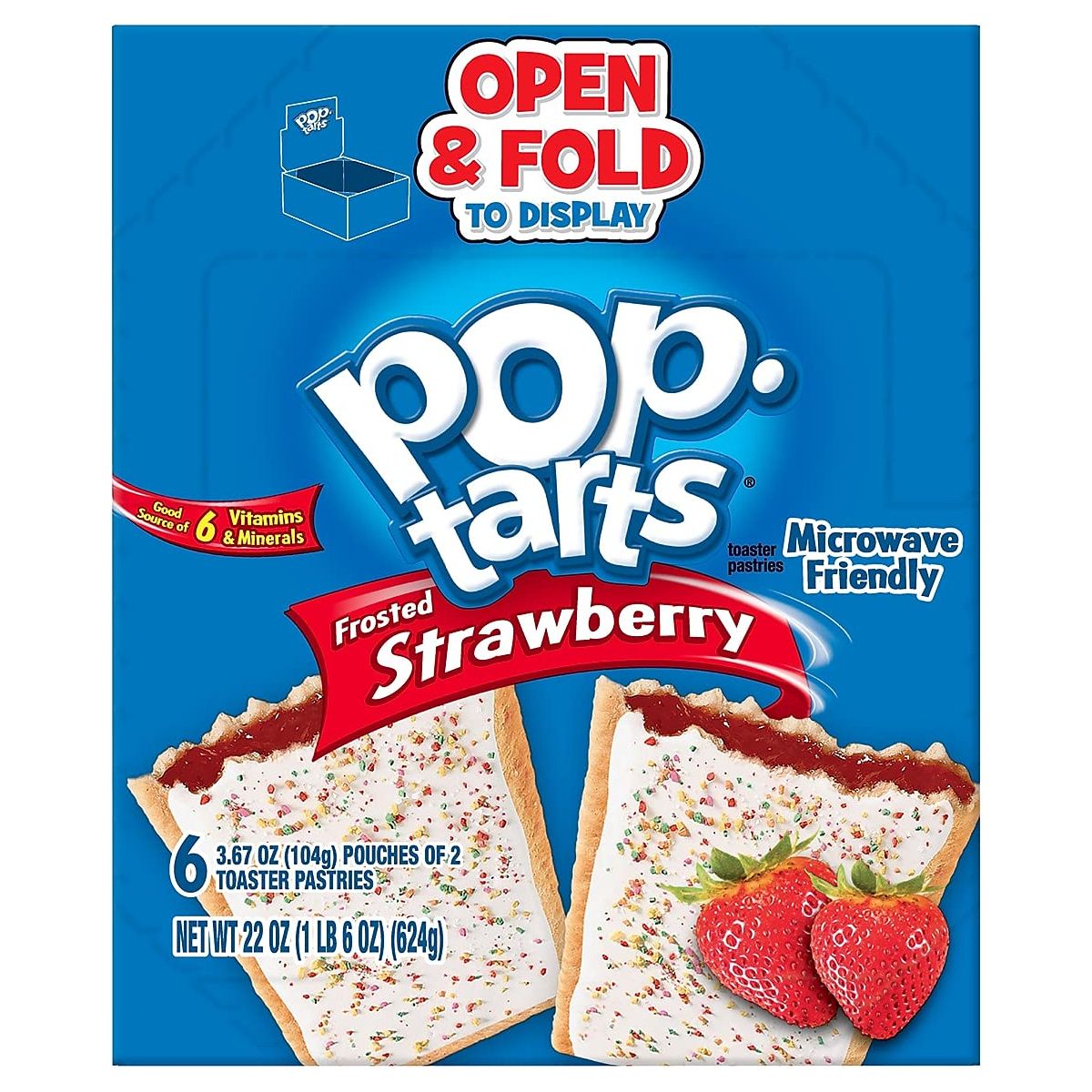 Kelloggs PopTarts Frosted Strawberry  2 CT