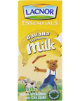 Lacnor Essentials Banana Flavoured Milk - 180 Ml Pack of 32