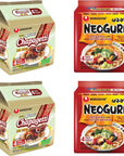 Ramyun Combo 16packs Chapagetti Chajang Noodle 45oz8 packsNeoguri Spicy Seafood 42oz8 packs by Nongshim