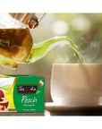 Tea4u Peach Green Tea  Hand Picked Leaves  Alternative To Caffeinated Beverages Keeps You Hydrated with Refreshing Aroma  25 Teabags