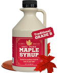 Grade B Maple Syrup 32 Oz Jug  100 Pure Maple Syrup Now Grade A Dark Bold Robust Flavor  Artisan Maple Syrup Gift  USAMade Breakfast Syrups  Toppings by Lincoln County Reserve