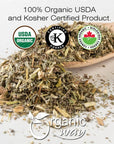 Organic Way Wormwood Herb Cut  Sifted Artemisia absinthium  Herbal Tea  European WildHarvest  Kosher  USDA Certified  Vegan NonGMO  Gluten Free  100 Raw from Albania 14LBS  4Oz