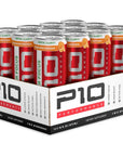 P10 Performance SugarFree Laser Focus Drink  12Pack Mandarin Mayhem 12oz Cans  Focus  Alertness Electrolytes  Creatine  CaffeineFree