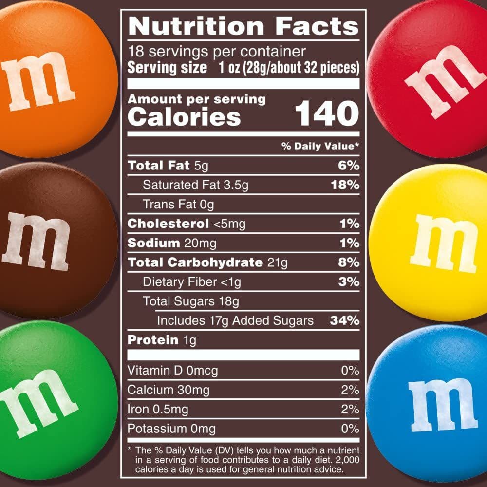 M&amp;M&#39;S Milk Chocolate Candy, Family Size, 18 oz Resealable Bulk Candy Bag