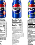 Pepsi Summer 3 Flavor Variety Pack Pepsi Pepsi Peach Pepsi Lime 12 Fl Oz Cans Pack of 18