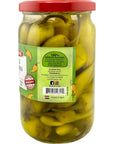 Tazah Hot Yellow Chili Peppers Pickle 158lbs 720g Kosher Pickled Spicy Peppers