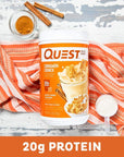 Quest Nutrition Cinnamon Crunch Protein Powder, 20g Protein, 2g Net Carb, 1g Sugar, Low Carb, Gluten Free, 1.6 Pound, 24 Servings