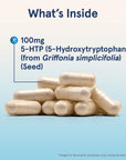 Jarrow Formulas 5-HTP - 60 Veggie Capsules - Supports Melatonin Production & Serotonin Synthesis - Dietary Supplement May Support Mental Health & Sleep - 60 Servings (Packaging may vary)