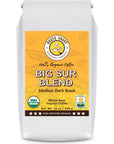 North Coast Roasting Company Medium Dark Roast Low Acid Organic Coffee Whole Bean  Big Sur Blend USDA Certified Organic Coffee Beans 12 Ounce Bag