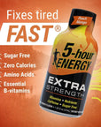 SOUTHERN BASICS 5-Hour Energy | | Extra | 1.93 oz. | 3 Count | Sugar-Free & Zero Calories | B-Vitamins & Amino Acids | 200mg Caffeinated Energy Shot | Dietary Supplement Essentially (Peach Mango)