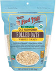 Bobs Red Mill Organic Oats Rolled Regular 16 Ounce