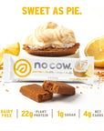 No Cow High Protein Bars Lemon Meringue  Healthy Snacks 20g Vegan Protein High Fiber Low Sugar Keto Friendly Dairy  Gluten Free 12 Count