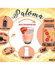 Gustology Paloma Cocktail Infusion Pack Premium Drink Mixer Infusion Kit with Dehydrated Fruit