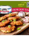 GEISHA Chunk Light Tuna In Water 5ozPack of 24 Canned Skipjack Tuna  No Trans Fat  No Sugar Added  Kosher Certified  Gluten Free  Omega 3  Good Source of Protein