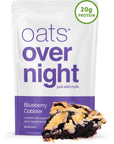 Oats Overnight  Blueberry Cobbler 8 Pack Dairy Free High Protein Low Sugar Breakfast  Gluten Free High Fiber Non GMO Oatmeal 25oz per pack