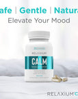 Relaxium Calm, Non-Habit Forming, Stress & Mood Support Supplement, Elevate Mood & Boost Relaxation with Ashwagandha, 5-HTP, GABA, Made in USA (60 Vegan Capsules, 30 Day Supply)