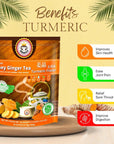 Meekus Ginger Tea with Honey Premium Ginger Tea Bags  Honey Ginger Crystals  Instant Honey Ginger Tea Packets for Soothing Drink 18g x 20 Sachets Turmeric 1 Pack