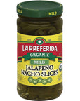 Organic Mild Jalapeño Slices The Perfect Topping for Tacos Nachos and Burgers La Preferida 115 oz Pack of 2