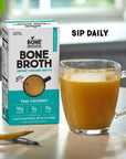 Bone Brewhouse - Chicken Bone Broth Protein Powder - Thai Coconut Flavor - Keto & Paleo Friendly - Instant Soup Broth - 10g Protein - Natural Collagen, Gluten-Free & Dairy free - 5 Individual Packets