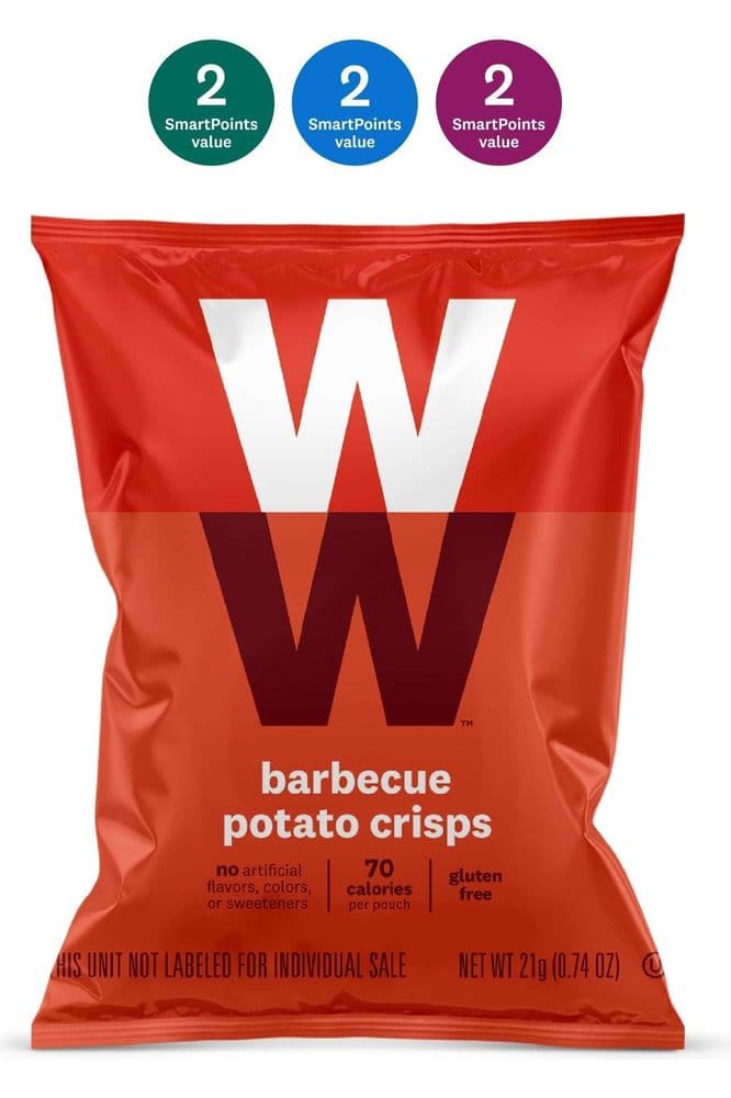 WW Barbecue Potato Crisps - Gluten-free, 2 SmartPoints - 4 Boxes (20 Count Total) - Weight Watchers Reimagined